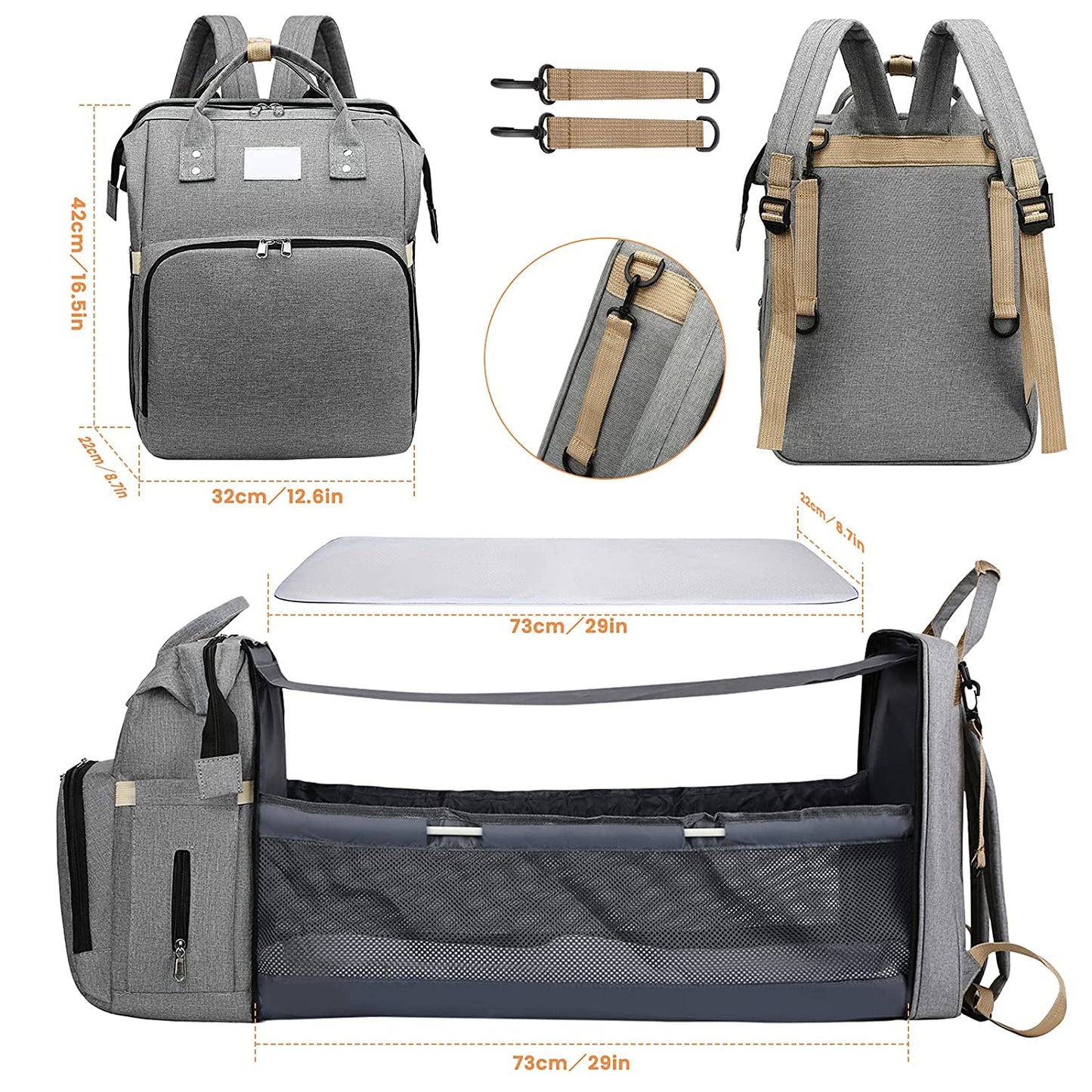 Sac à langer portatif | Berceau de voyage BabyNappy™ - DIVA BOUTIQUE
