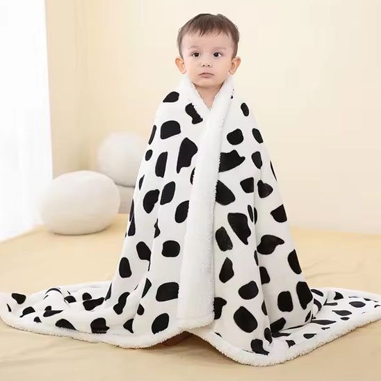 Couverture bébé Blanc Noire