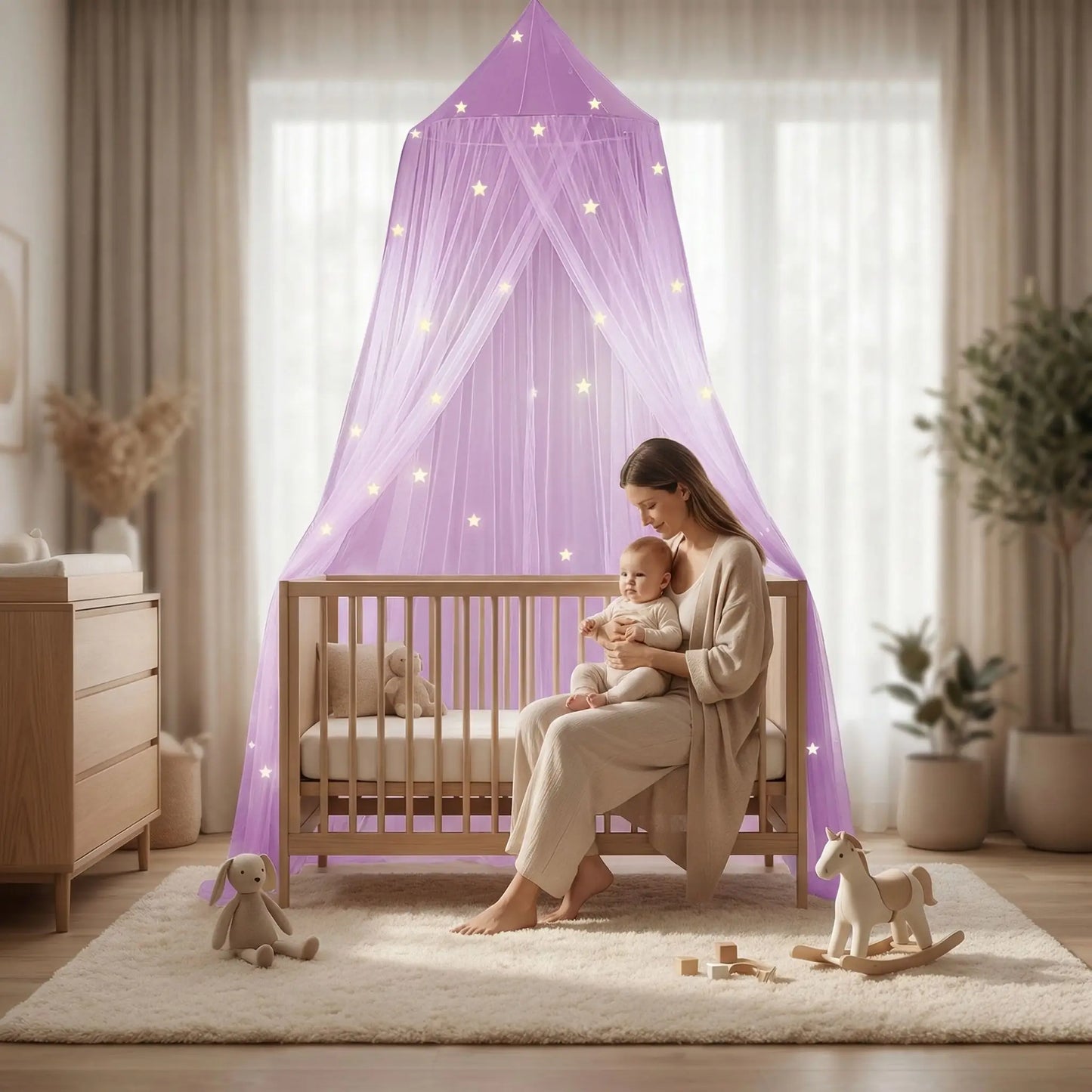 ciel de lit bébé | Étoilé Lumineux