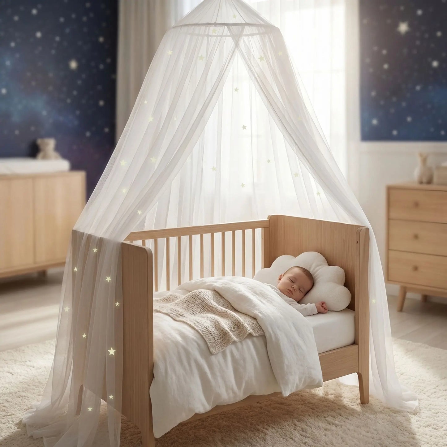 ciel de lit bébé | Étoilé Lumineux